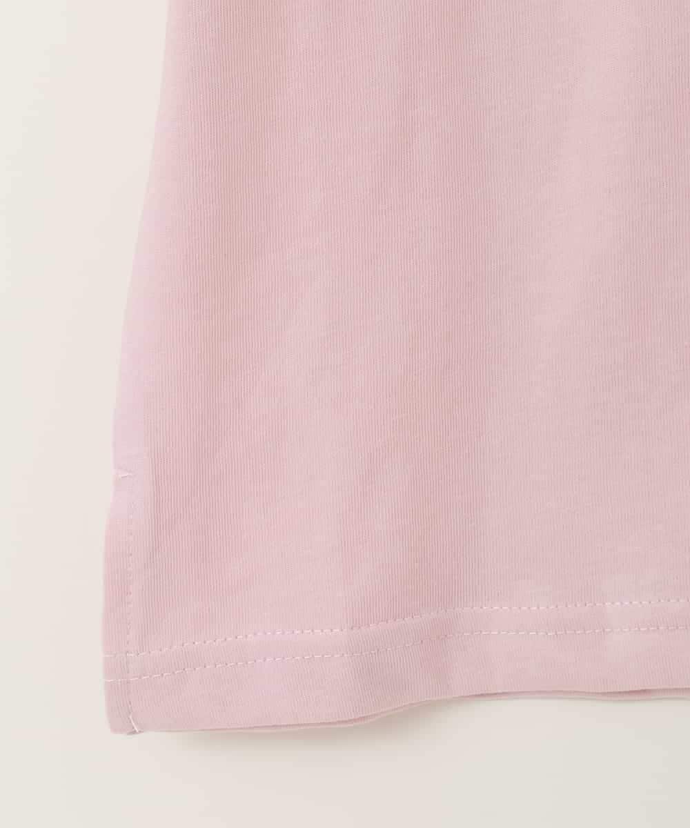 KJKGA23016 a.v.v KIDS(アー・ヴェ・ヴェ) 【累計1万枚販売/接触冷感/毛玉になりにくい/安心の綿100％】[100-130]シアーギンガムスリーブＴシャツ ピンク