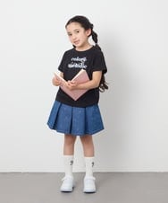 KJKGB22019 a.v.v KIDS(アー・ヴェ・ヴェ) 【接触冷感/ジメジメ対策/毛玉になりにくい/安心の綿100％】[140-150]アソートロゴＴシャツ ブラック