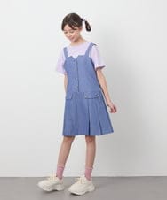 KJKGB22019 a.v.v KIDS(アー・ヴェ・ヴェ) 【接触冷感/ジメジメ対策/毛玉になりにくい/安心の綿100％】[140-150]アソートロゴＴシャツ ブラック