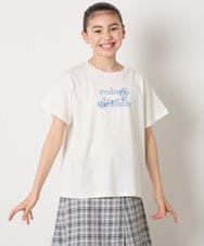 KJKGB22019 a.v.v KIDS(アー・ヴェ・ヴェ) 【接触冷感/ジメジメ対策/毛玉になりにくい/安心の綿100％】[140-150]アソートロゴＴシャツ ブラック