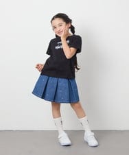 KJKGB22019 a.v.v KIDS(アー・ヴェ・ヴェ) 【接触冷感/ジメジメ対策/毛玉になりにくい/安心の綿100％】[140-150]アソートロゴＴシャツ ブラック