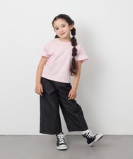 KJKGC23021 a.v.v KIDS(アー・ヴェ・ヴェ) 【累計1万枚販売/接触冷感/ジメジメ対策/毛玉になりにくい/安心の綿100％】[160]シアーギンガムキリカエスリーブＴシャツ ライトブルー