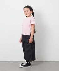KJKGC23021 a.v.v KIDS(アー・ヴェ・ヴェ) 【累計1万枚販売/接触冷感/ジメジメ対策/毛玉になりにくい/安心の綿100％】[160]シアーギンガムキリカエスリーブＴシャツ ライトブルー