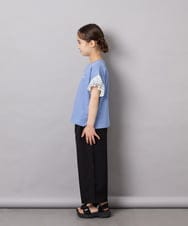 KJKGD01015 a.v.v KIDS(アー・ヴェ・ヴェ) [110-160]【WEB限定】ドットチュール袖Tシャツ ブルー