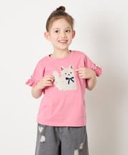 KJKGD04021 a.v.v KIDS(アー・ヴェ・ヴェ) [110-150]【接触冷感/綿100％】モチーフアソートTシャツ ピンク