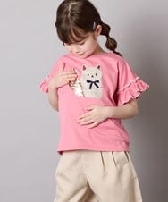 KJKGD04021 a.v.v KIDS(アー・ヴェ・ヴェ) [110-150]【接触冷感/綿100％】モチーフアソートTシャツ ピンク