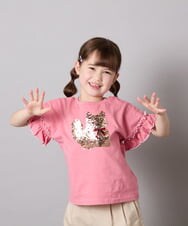 KJKGD04021 a.v.v KIDS(アー・ヴェ・ヴェ) [110-150]【接触冷感/綿100％】モチーフアソートTシャツ ピンク
