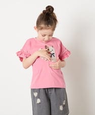 KJKGD04021 a.v.v KIDS(アー・ヴェ・ヴェ) [110-150]【接触冷感/綿100％】モチーフアソートTシャツ ピンク