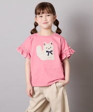 KJKGD04021 a.v.v KIDS(アー・ヴェ・ヴェ) [110-150]【接触冷感/綿100％】モチーフアソートTシャツ ピンク