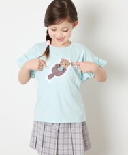 KJKGD04021 a.v.v KIDS(アー・ヴェ・ヴェ) [110-150]【接触冷感/綿100％】モチーフアソートTシャツ ライトブルー