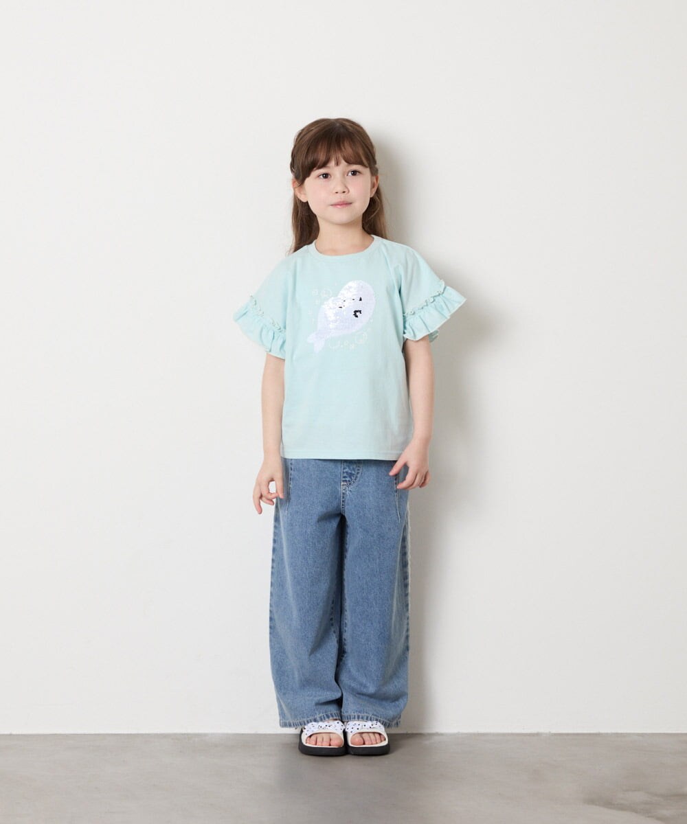 KJKGD04021 a.v.v KIDS(アー・ヴェ・ヴェ) [110-150]【接触冷感/綿100％】モチーフアソートTシャツ ライトブルー
