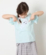 KJKGD04021 a.v.v KIDS(アー・ヴェ・ヴェ) [110-150]【接触冷感/綿100％】モチーフアソートTシャツ ライトブルー