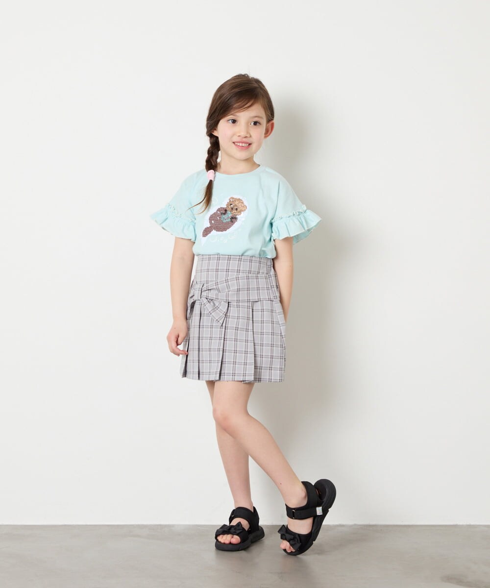 KJKGD04021 a.v.v KIDS(アー・ヴェ・ヴェ) [110-150]【接触冷感/綿100％】モチーフアソートTシャツ ライトブルー