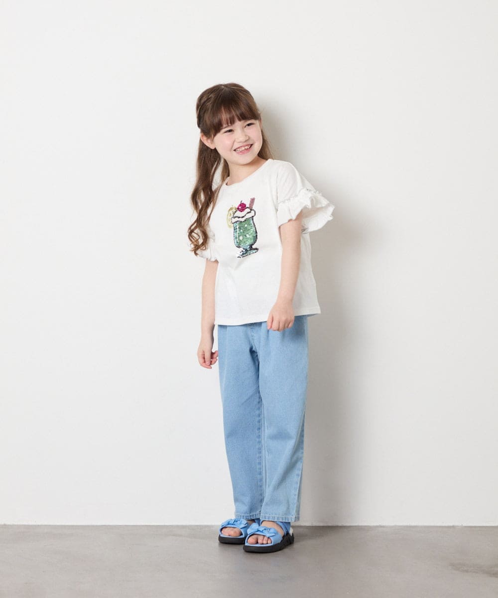 KJKGD04021 a.v.v KIDS(アー・ヴェ・ヴェ) [110-150]【接触冷感/綿100％】モチーフアソートTシャツ ホワイト