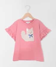 KJKGD04021 a.v.v KIDS(アー・ヴェ・ヴェ) [110-150]【接触冷感/綿100％】モチーフアソートTシャツ ピンク