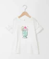KJKGD04021 a.v.v KIDS(アー・ヴェ・ヴェ) [110-150]【接触冷感/綿100％】モチーフアソートTシャツ ホワイト