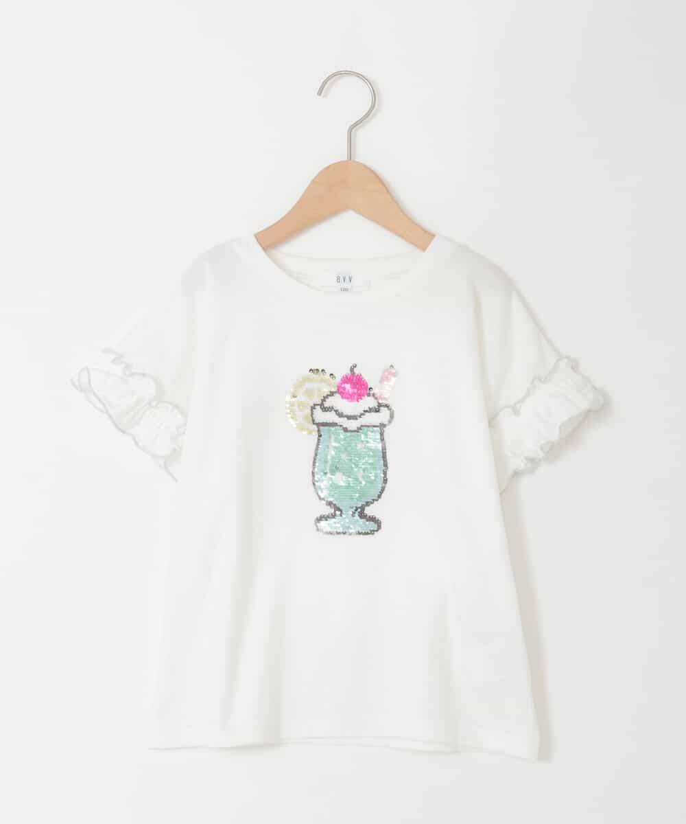 KJKGD04021 a.v.v KIDS(アー・ヴェ・ヴェ) [110-150]【接触冷感/綿100％】モチーフアソートTシャツ ホワイト