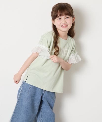 KJKGD05021 a.v.v KIDS [120-160]【接触冷感/毛玉になりにくい/綿100％】ヨウリュウシアースリーブTシャツ