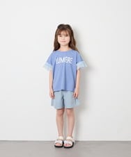 KJKGD05021 a.v.v KIDS(アー・ヴェ・ヴェ) [120-160]【接触冷感/毛玉になりにくい/綿100％】ヨウリュウシアースリーブTシャツ ブルー