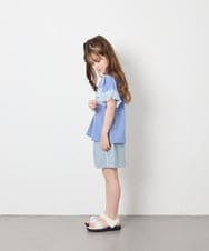 KJKGD05021 a.v.v KIDS(アー・ヴェ・ヴェ) [120-160]【接触冷感/毛玉になりにくい/綿100％】ヨウリュウシアースリーブTシャツ ブルー