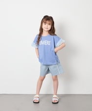 KJKGD05021 a.v.v KIDS(アー・ヴェ・ヴェ) [120-160]【接触冷感/毛玉になりにくい/綿100％】ヨウリュウシアースリーブTシャツ ブルー