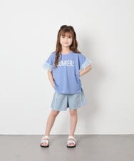 KJKGD05021 a.v.v KIDS(アー・ヴェ・ヴェ) [120-160]【接触冷感/毛玉になりにくい/綿100％】ヨウリュウシアースリーブTシャツ ブルー