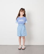 KJKGD05021 a.v.v KIDS(アー・ヴェ・ヴェ) [120-160]【接触冷感/毛玉になりにくい/綿100％】ヨウリュウシアースリーブTシャツ ブルー