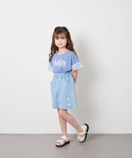 KJKGD05021 a.v.v KIDS(アー・ヴェ・ヴェ) [120-160]【接触冷感/毛玉になりにくい/綿100％】ヨウリュウシアースリーブTシャツ ブルー