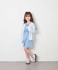 KJKGD05021 a.v.v KIDS(アー・ヴェ・ヴェ) [120-160]【接触冷感/毛玉になりにくい/綿100％】ヨウリュウシアースリーブTシャツ ブルー