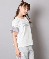KJKGD05021 a.v.v KIDS(アー・ヴェ・ヴェ) [120-160]【接触冷感/毛玉になりにくい/綿100％】ヨウリュウシアースリーブTシャツ ホワイト