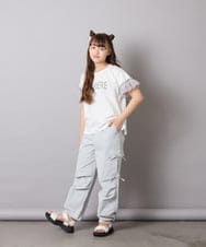 KJKGD05021 a.v.v KIDS(アー・ヴェ・ヴェ) [120-160]【接触冷感/毛玉になりにくい/綿100％】ヨウリュウシアースリーブTシャツ ホワイト