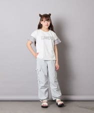 KJKGD05021 a.v.v KIDS(アー・ヴェ・ヴェ) [120-160]【接触冷感/毛玉になりにくい/綿100％】ヨウリュウシアースリーブTシャツ ホワイト