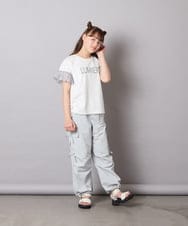 KJKGD05021 a.v.v KIDS(アー・ヴェ・ヴェ) [120-160]【接触冷感/毛玉になりにくい/綿100％】ヨウリュウシアースリーブTシャツ ホワイト