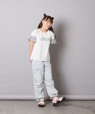 KJKGD05021 a.v.v KIDS(アー・ヴェ・ヴェ) [120-160]【接触冷感/毛玉になりにくい/綿100％】ヨウリュウシアースリーブTシャツ ホワイト
