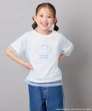 KJKGD62044 a.v.v KIDS(アー・ヴェ・ヴェ) [120-150]【数量限定】[シナモロール＆クロミ]オーバーチュールTシャツ ホワイト