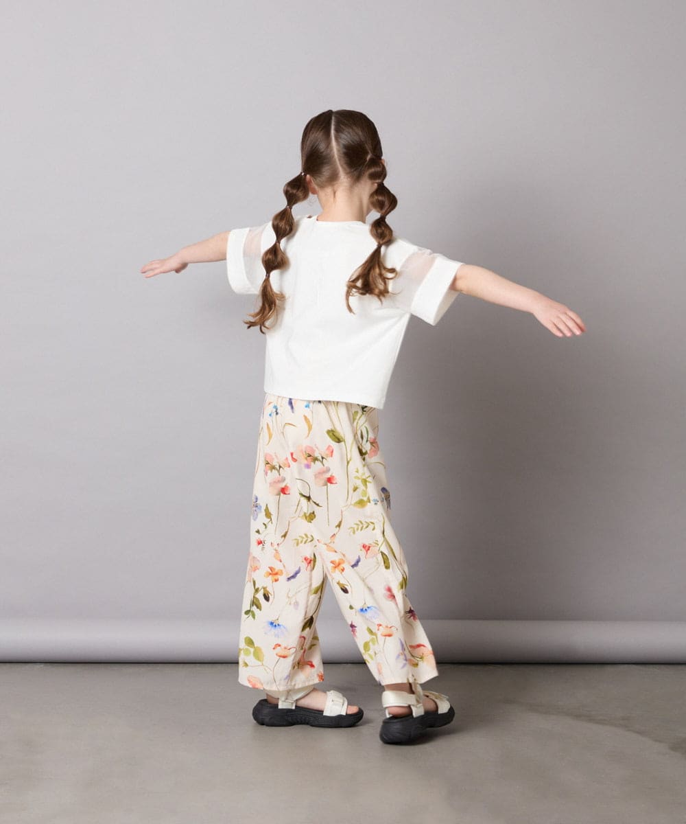 KJKGD65035 a.v.v KIDS(アー・ヴェ・ヴェ) [120-160]アシメ肩シアーTシャツ ホワイト