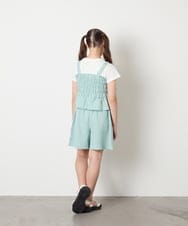 KJKGD68039 a.v.v KIDS(アー・ヴェ・ヴェ) [120-160]【セットアップ可能】裾フリルドッキングトップス グリーン