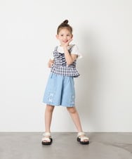 KJKGD68039 a.v.v KIDS(アー・ヴェ・ヴェ) [120-160]【セットアップ可能】裾フリルドッキングトップス ネイビー