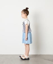 KJKGD68039 a.v.v KIDS(アー・ヴェ・ヴェ) [120-160]【セットアップ可能】裾フリルドッキングトップス ネイビー