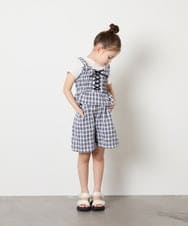 KJKGD68039 a.v.v KIDS(アー・ヴェ・ヴェ) [120-160]【セットアップ可能】裾フリルドッキングトップス ネイビー