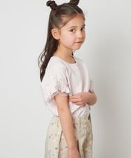 KJKGS01016 a.v.v KIDS(アー・ヴェ・ヴェ) [100-130]フリルスリーブＴシャツ ピンク