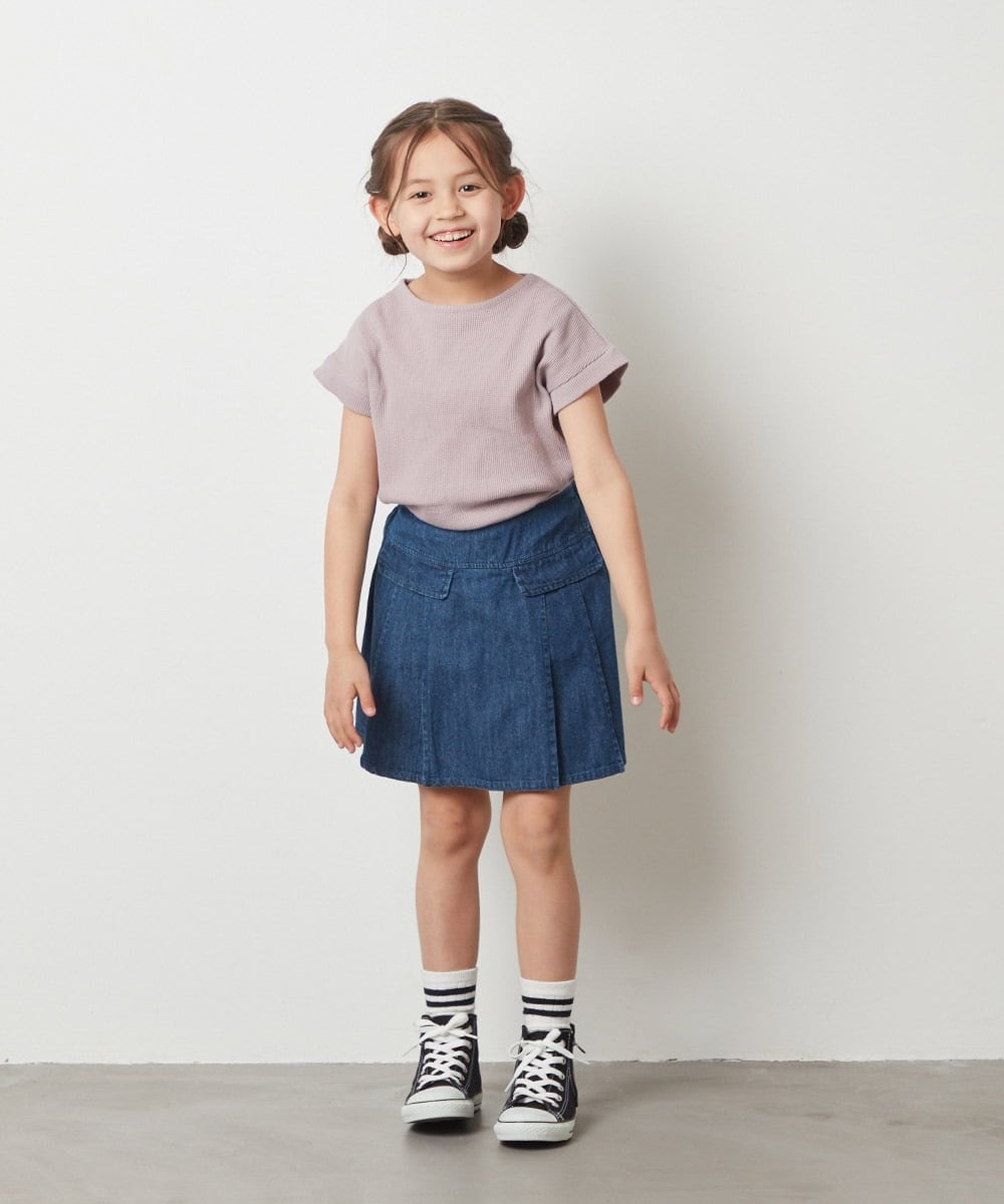 KJKGS09019 a.v.v KIDS(アー・ヴェ・ヴェ) [100-130]バックリボンカットソー ピンク