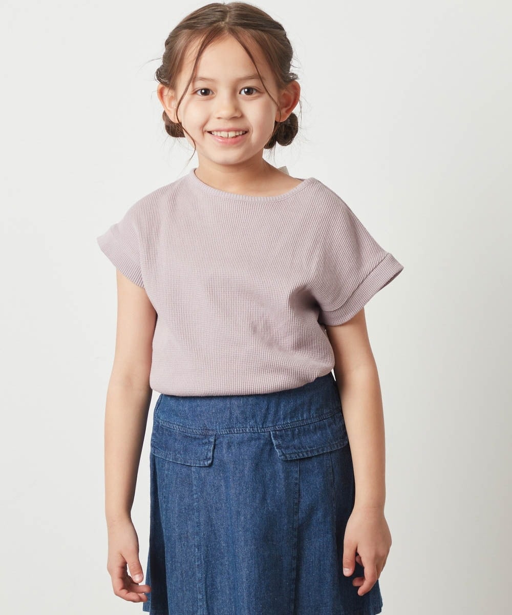KJKGS09019 a.v.v KIDS(アー・ヴェ・ヴェ) [100-130]バックリボンカットソー ピンク