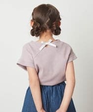 KJKGS09019 a.v.v KIDS(アー・ヴェ・ヴェ) [100-130]バックリボンカットソー ピンク