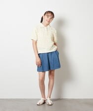 KJKGS11024 a.v.v KIDS(アー・ヴェ・ヴェ) [100-130]襟付きぽこぽこトップス ライトブルー