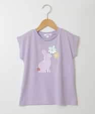 KJKGU07029 a.v.v KIDS(アー・ヴェ・ヴェ) [160]トゥインクルスパンコールアソートＴシャツ ラベンダー