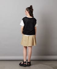 KJKGV01039 a.v.v KIDS(アー・ヴェ・ヴェ) [100-130]【2点セット】メッシュ編みニットベストセット ホワイト