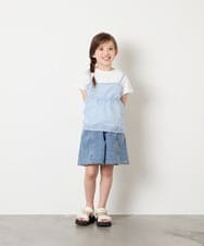 KJKHD64039 a.v.v KIDS(アー・ヴェ・ヴェ) [130-160]シアージャカードキャミドッキングトップス ライトブルー