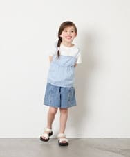 KJKHD64039 a.v.v KIDS(アー・ヴェ・ヴェ) [130-160]シアージャカードキャミドッキングトップス ライトブルー