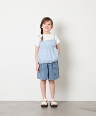 KJKHD64039 a.v.v KIDS(アー・ヴェ・ヴェ) [130-160]シアージャカードキャミドッキングトップス ライトブルー